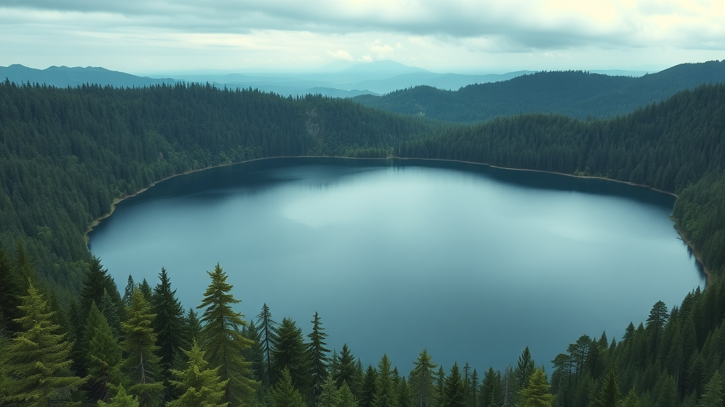 serene crater lake surrounded by lush Ugandan forest, a hidden birdwatching gem