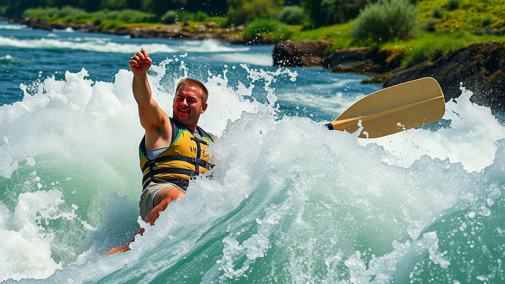 thrill-seeker rafting down the Nile's roaring rapids in Jinja, a top Uganda adventure