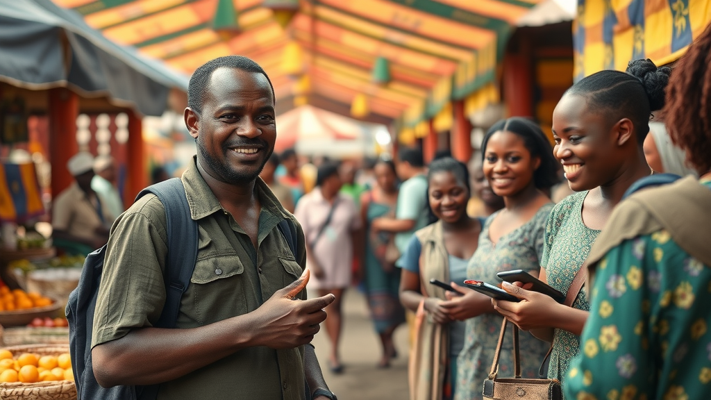 Visitors experience authentic Kampala culture with tours service Kampala at a local market.