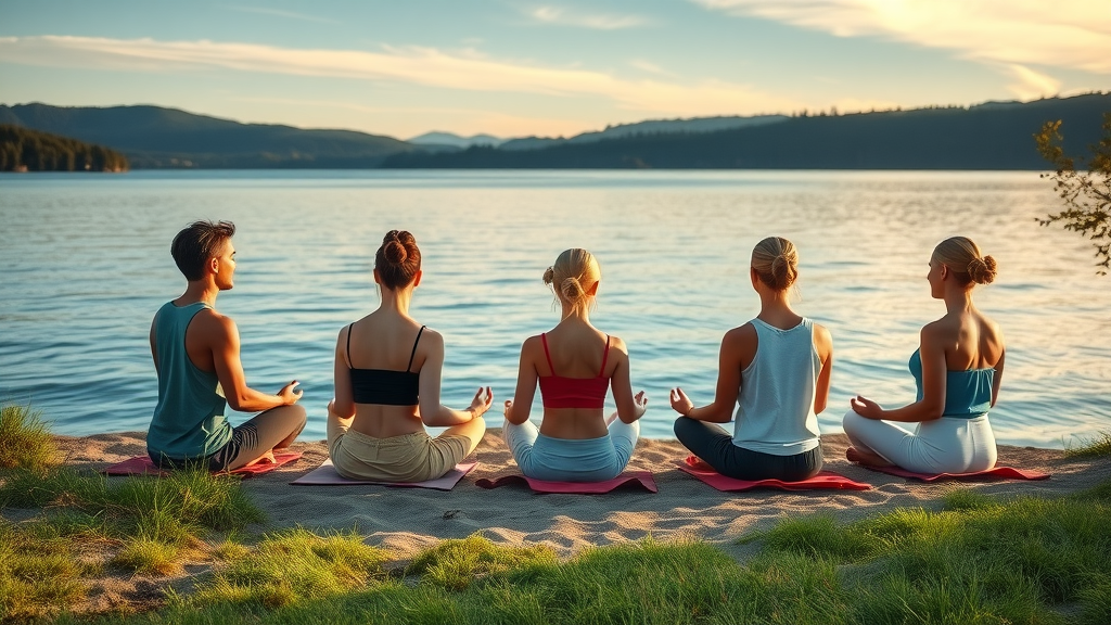 lake victoria lake mutanda relaxation spots kampala locals meditating by the scenic lake at sunset